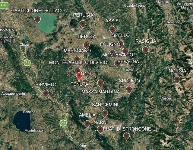 Mappa Satellitare Umbria Tenuta Poggio dei Cavalli